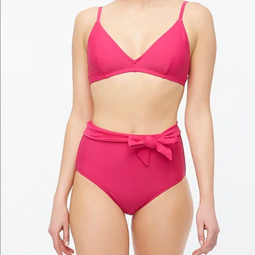 NWTs JCrew Radiant Fuchsia Bikini Top & Bottom XL